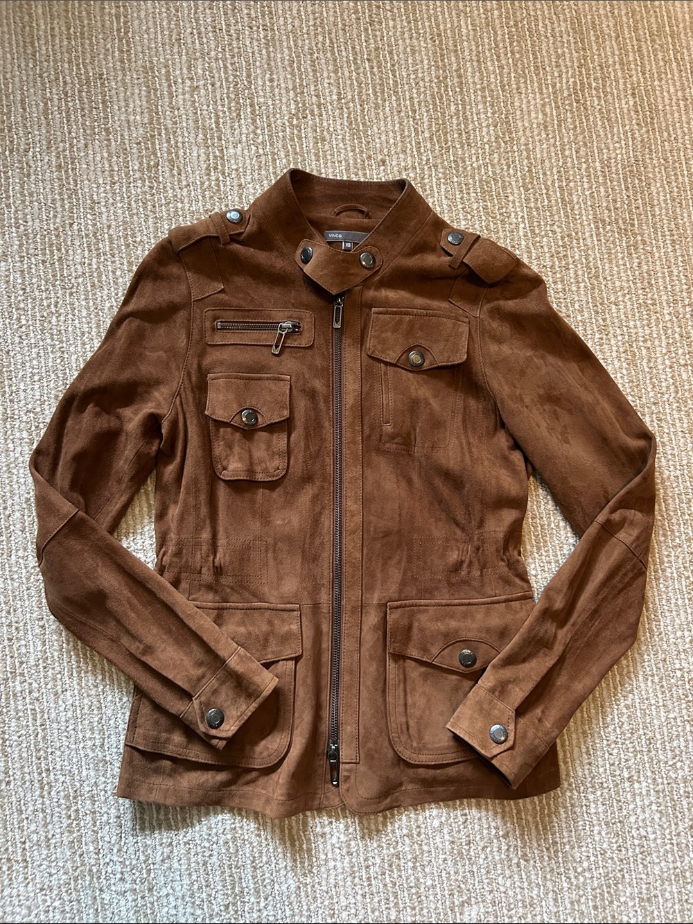 Vince Women’s Brown Suede Utility Jacket, Size XS